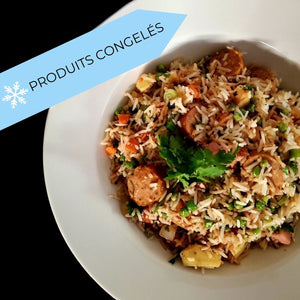 
                  
                    Riz cantonnais aux saucisses artisanales
                  
                