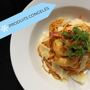 
                  
                    Spaghettis aux crevettes sautées à l'ail
                  
                